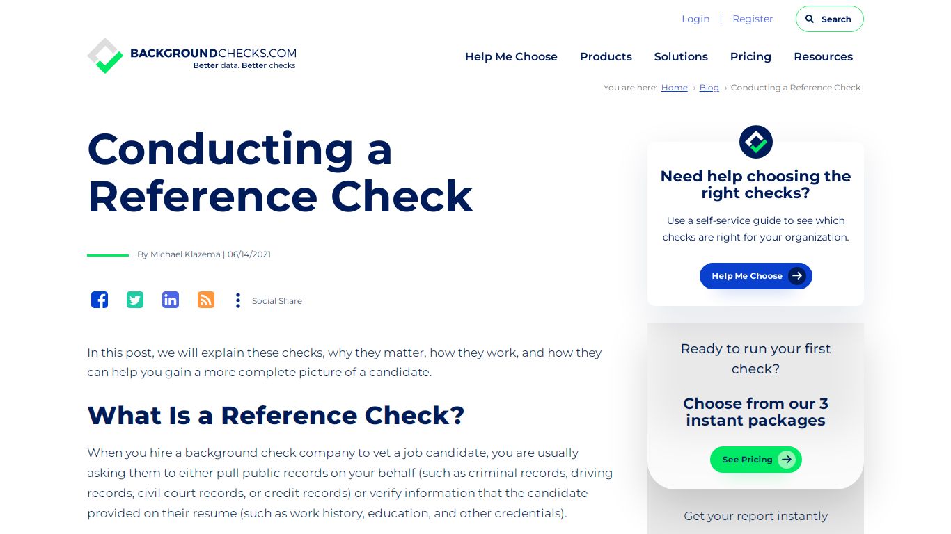 Conducting a Reference Check - background checks